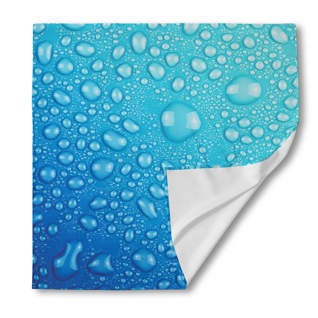 Water Drops Print Silk Bandana