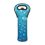 Water Drops Print Single Neoprene Wine Tote