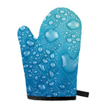 Water Drops Print Single Oven Mitt