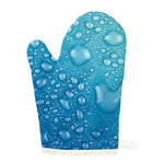 Water Drops Print Single Oven Mitt