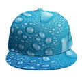 Water Drops Print Snapback Cap