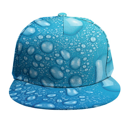 Water Drops Print Snapback Cap