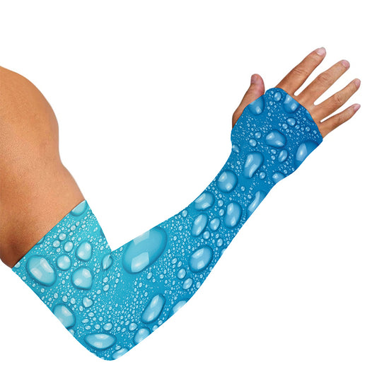 Water Drops Print Sun Protection Arm Sleeves