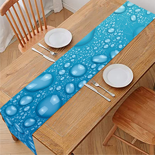 Water Drops Print Table Runner