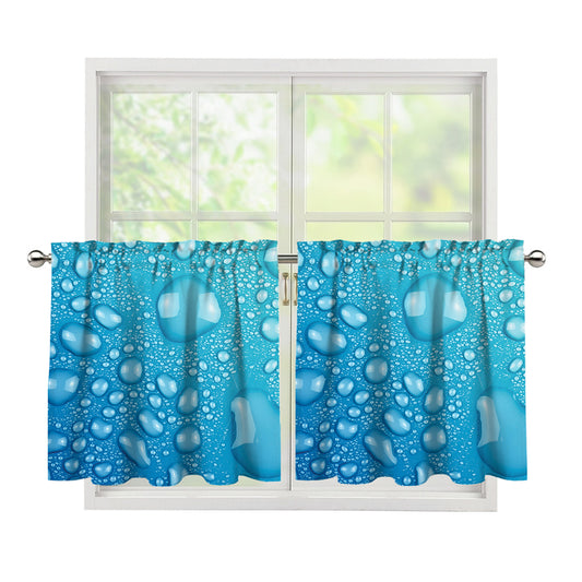 Water Drops Print Tier Curtains