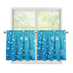 Water Drops Print Tier Curtains