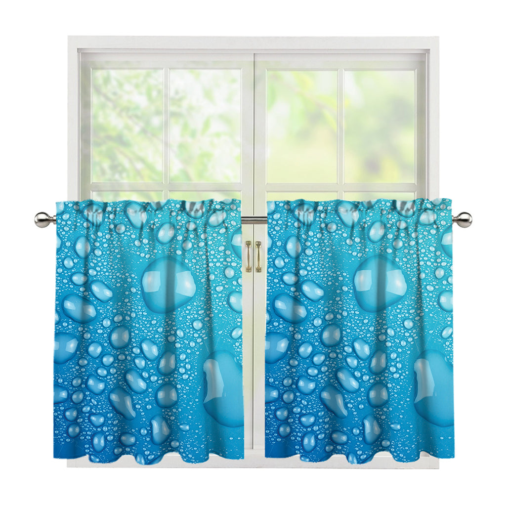 Water Drops Print Tier Curtains