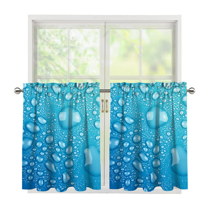 Water Drops Print Tier Curtains