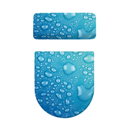 Water Drops Print Toilet Lid And Tank Cover Set