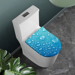 Water Drops Print Toilet Lid Cover