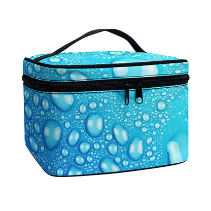 Water Drops Print Travel Makeup Bag