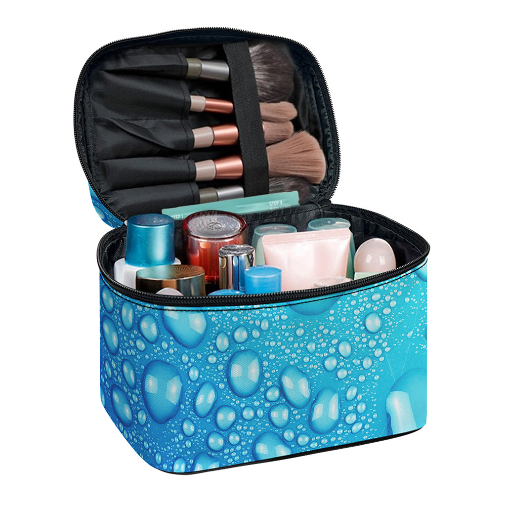 Water Drops Print Travel Makeup Bag