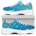 Water Drops Print White Chunky Shoes
