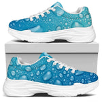 Water Drops Print White Chunky Shoes