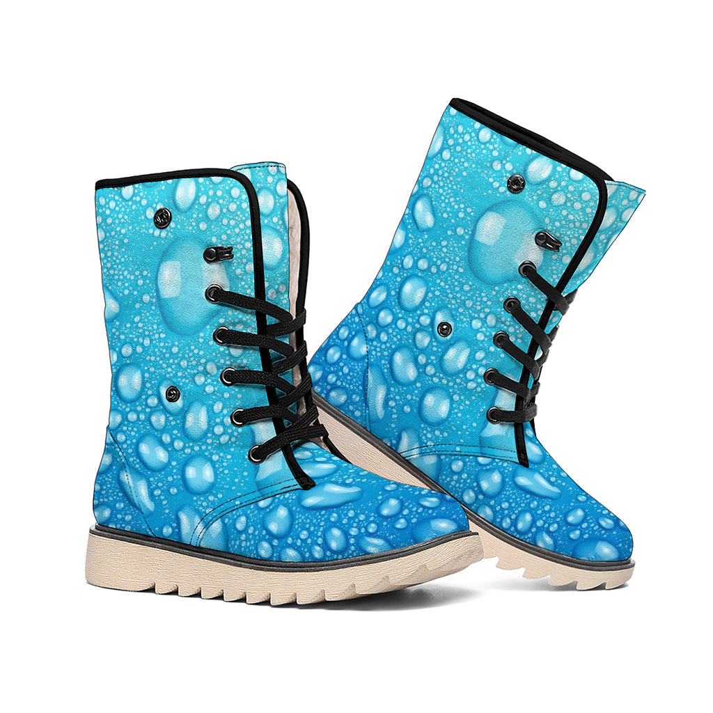 Water Drops Print Winter Boots