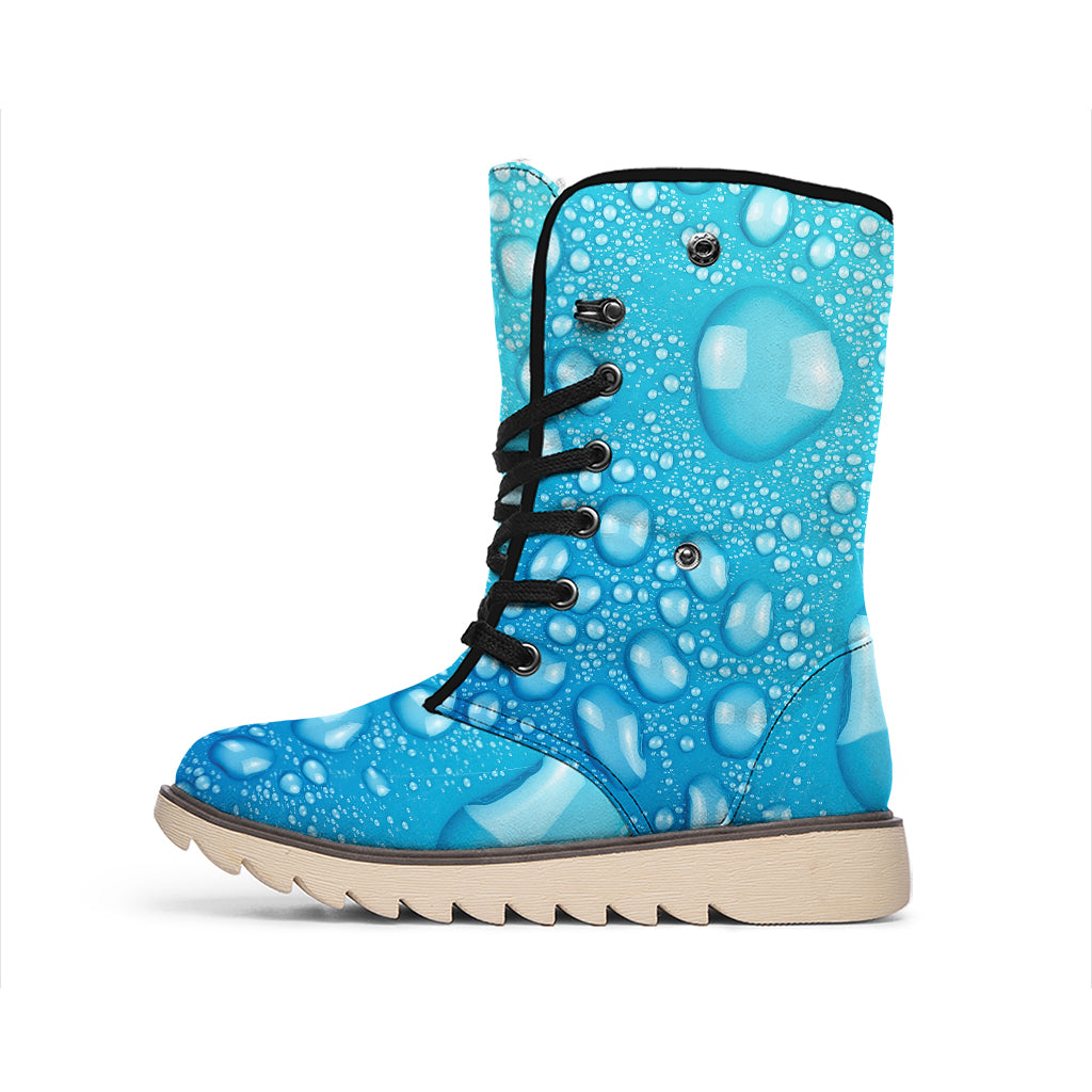 Water Drops Print Winter Boots