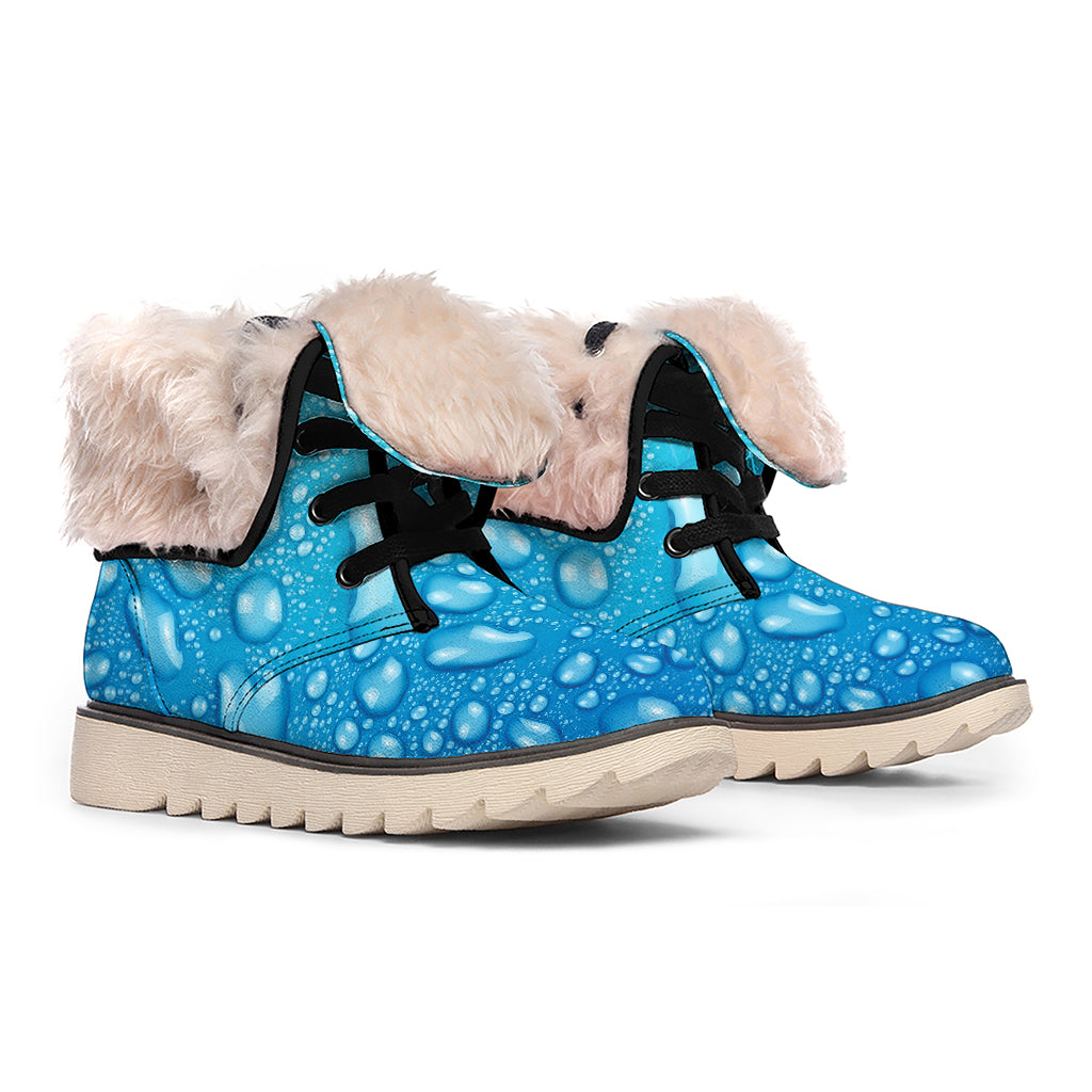 Water Drops Print Winter Boots