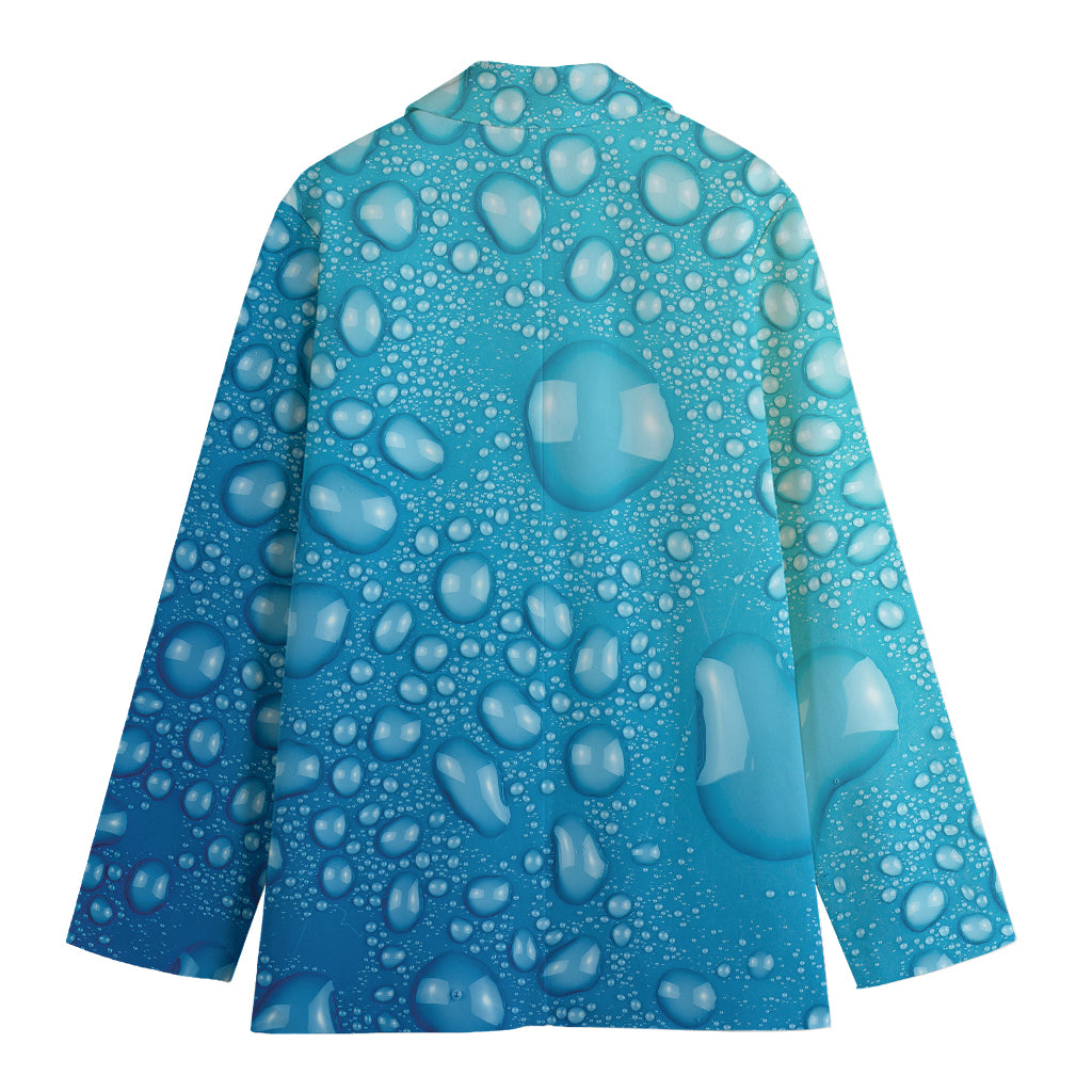 Water Drops Print Women's Cotton Blazer
