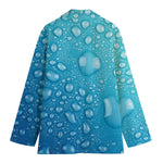 Water Drops Print Women's Cotton Blazer
