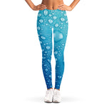 Water Drops Print Women's Leggings