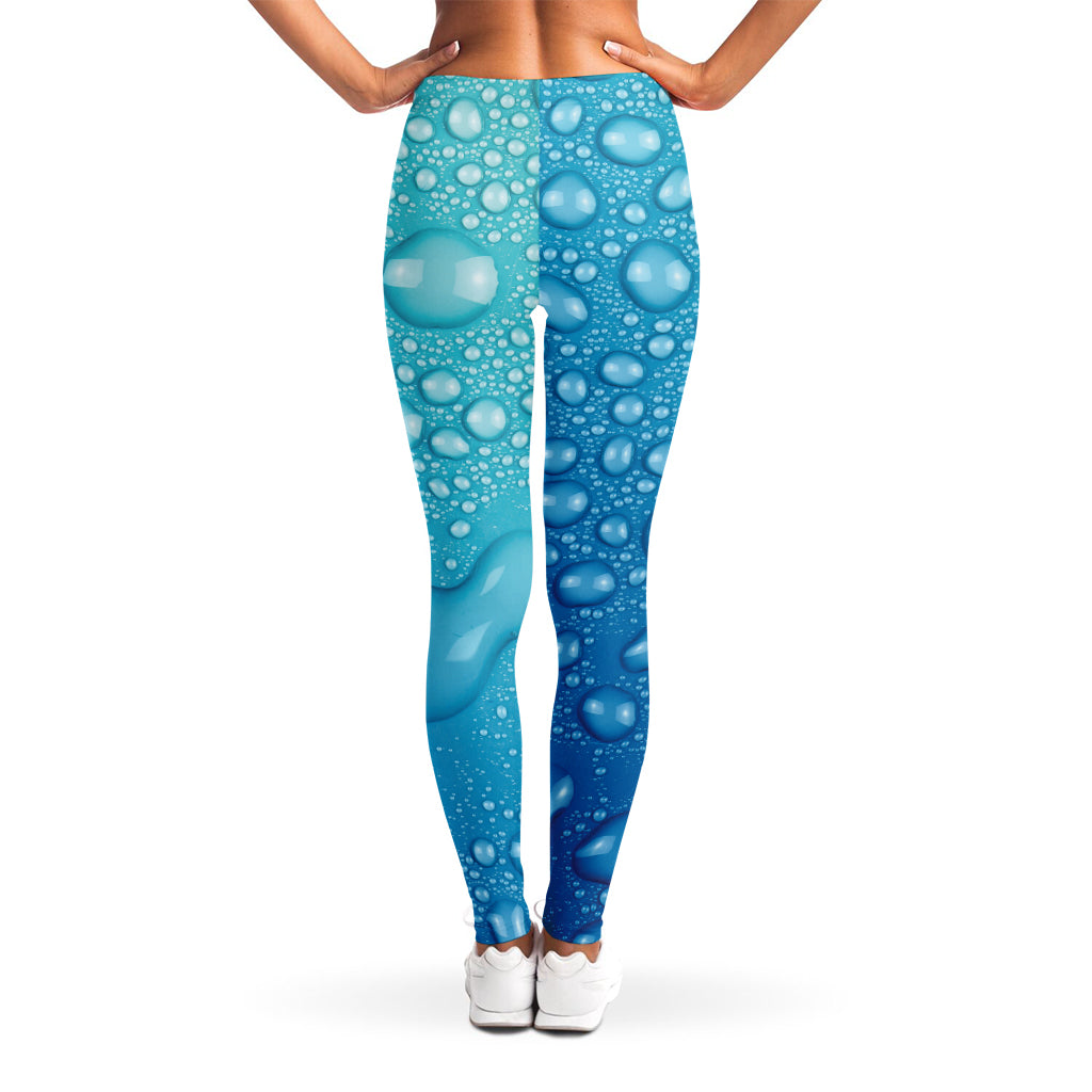 Water Drops Print Women's Leggings
