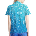 Water Drops Print Women's Polo Shirt