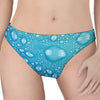 Water Drops Print Women's Thong