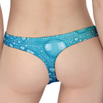 Water Drops Print Women's Thong