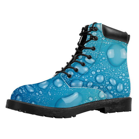 Water Drops Print Work Boots