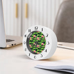 Water Lily Flower Pattern Print Alarm Clock