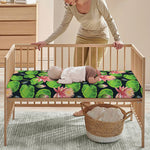 Water Lily Flower Pattern Print Baby Crib Sheet