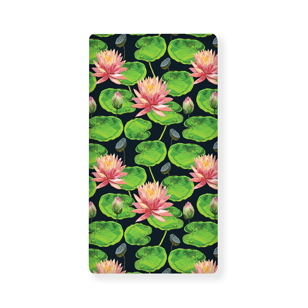 Water Lily Flower Pattern Print Baby Crib Sheet