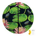 Water Lily Flower Pattern Print Basketball