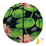 Water Lily Flower Pattern Print Basketball