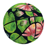 Water Lily Flower Pattern Print Basketball