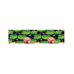 Water Lily Flower Pattern Print Bed Runner
