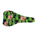 Water Lily Flower Pattern Print Bicycle Seat Cover