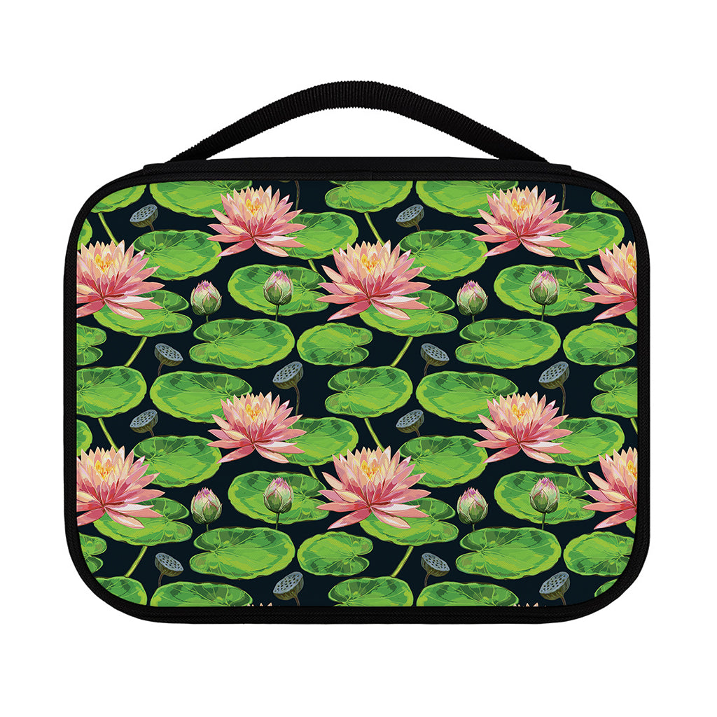 Water Lily Flower Pattern Print Classic Bible Case