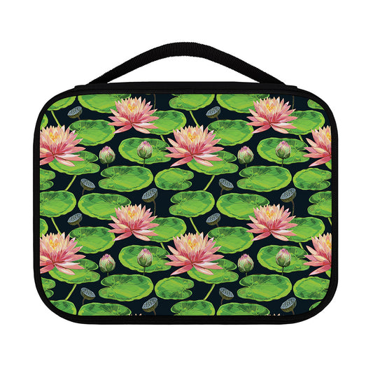 Water Lily Flower Pattern Print Classic Bible Case
