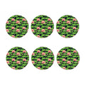 Water Lily Flower Pattern Print Coaster Set