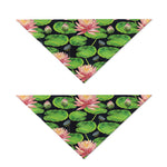 Water Lily Flower Pattern Print Dog Bandana