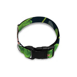 Water Lily Flower Pattern Print Dog Collar