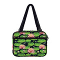 Water Lily Flower Pattern Print Double Strap Bible Bag