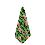 Water Lily Flower Pattern Print Hand Towel