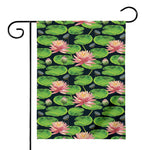 Water Lily Flower Pattern Print House Flag