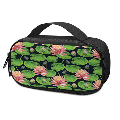 Water Lily Flower Pattern Print Insulin Cooler Travel Case