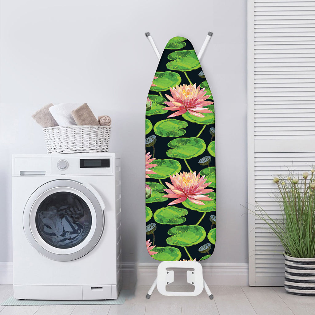 Water Lily Flower Pattern Print Ironing Board Cover
