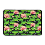 Water Lily Flower Pattern Print Kitchen Mat