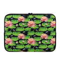 Water Lily Flower Pattern Print Laptop Sleeve