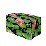 Water Lily Flower Pattern Print Leather Tissue Box Cover